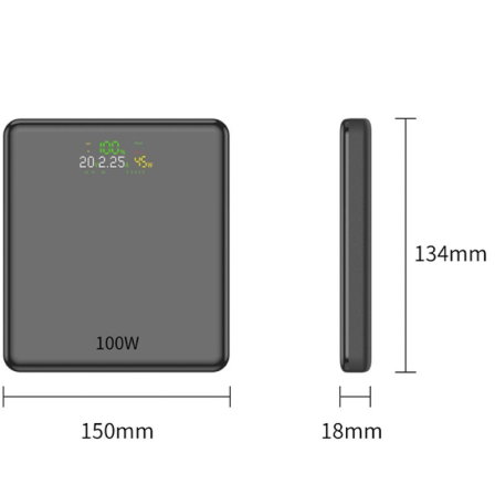 Leotec Power Bank 20000mAh 100W Gris LEPOW100W20G Leotec Power Bank 20000mAh 100W Gris LEPOW100W20G
